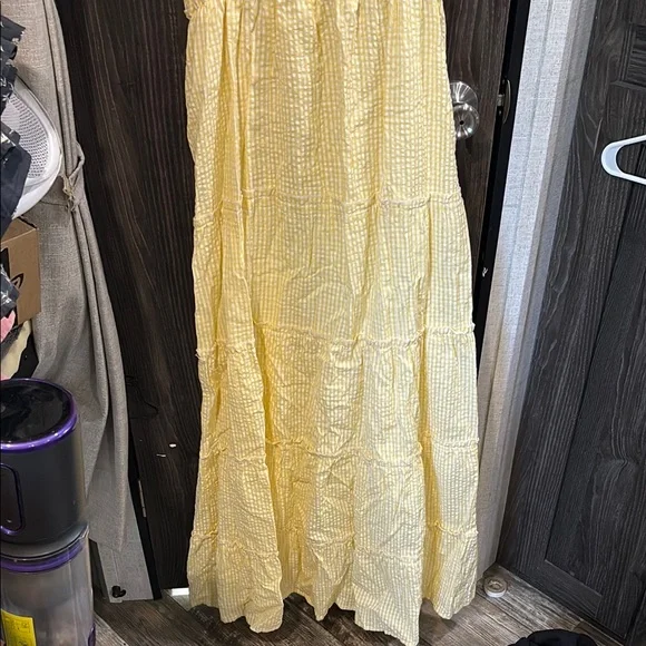 Jessica Simpson Yellow Gingham Maxi Dress - Picture 6 of 6